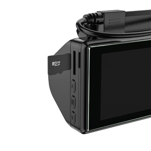 Відеореєстратор Hoco Dual Cameras Driving Recorder Di07 3" HD 2 Camera Black 122599 фото