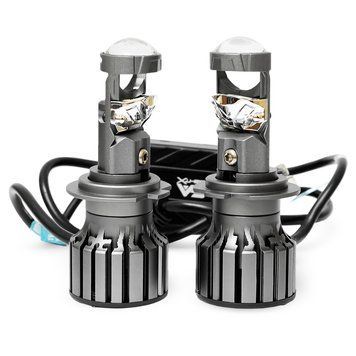 Світлодіодні Mini лінзи EvroAuto Light X L10 H7 CAN 55W 5000K 10000Lm +350% 12-24V (2 шт.) 121658 фото