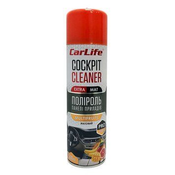 Полироль для торпеды CarLife Cockpit Cleaner EXTRA MAT (матовый эффект) Мультифрукт 500ml (CF525) 93621 фото