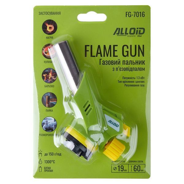 Пальник газовий Alloid FG-7016 сопло 19мм 123583 фото