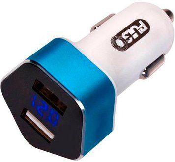 Автомобильное зарядное устройство Voin (Pulso) C-2406 2USB 12-24V на 5V с вольтметром 53901 фото