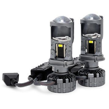 Автолампи світлодіодні Mini лінзи Bi-Led H4 Guarand X7 65W 5500K 16000Lm 12-24V 121746 фото