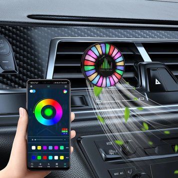 Ароматизатор світлодіодний RGB Music Lights Black 108927 фото