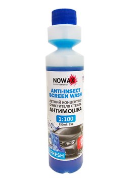 Омыватель летний NOWAX Anti Insekt Screen Wash Ice Fresh 1:100 250 ml NX25125 58770 фото