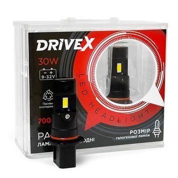 Світлодіодні автолампи DriveX PA-08P PSX26 30W 9-32V 5500K 7000Lm (2шт.) 121426 фото