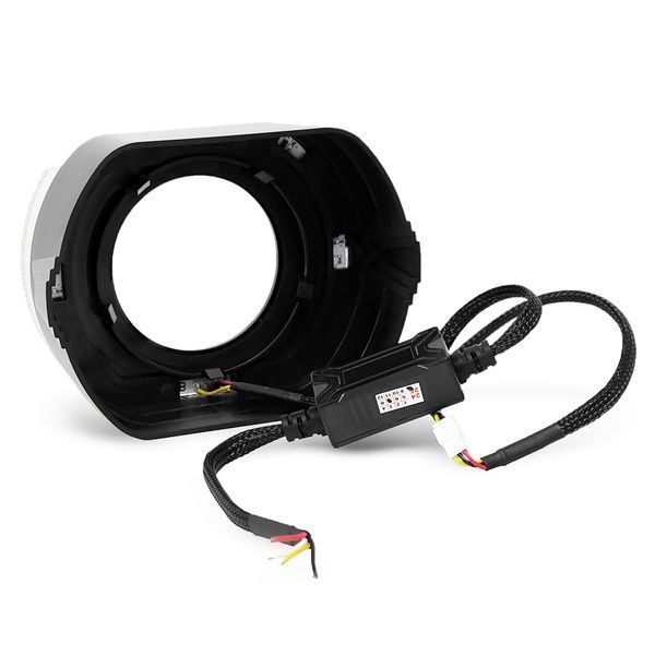 Маска Guarand под линзы 5D Angel Eyes 3,0 дюйма LED L-тип Black Style Белый-Желтый 122203 фото