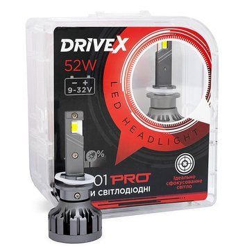 Світлодіодні автолампи DriveX AL-01 PRO H27 52W CAN 12-32V 6000K 12000Lm (2шт.) 109443 фото
