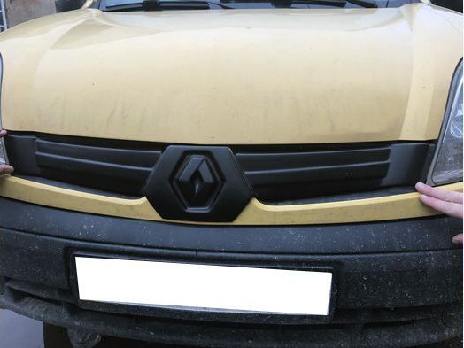 Зимова накладка Renault Kangoo 2003-2008 (на решітку радіатора) глянцева DD 56677 фото