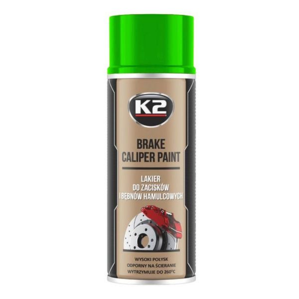 Краска высокотемпературная для суппортов K2 Brake Caliper Paint Green 400ml 109813 фото