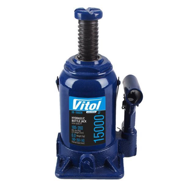 Домкрат гидравлический Vitol 15т (185- 350мм) DB-15002H/JX107S 122754 фото
