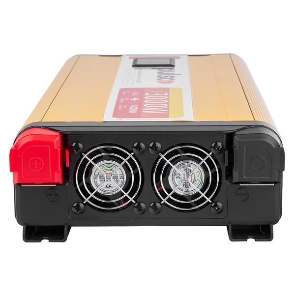 Преобразователь напряжения Pulso ISU-3000 12V-220V 3000W LCD USB-5VDC 2A 2-Розетки (прав. синусоид) 123232 фото