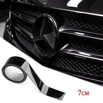 Плівка антихром Glossy Black глянсова (ширина 7 см) - 5м 110358 фото