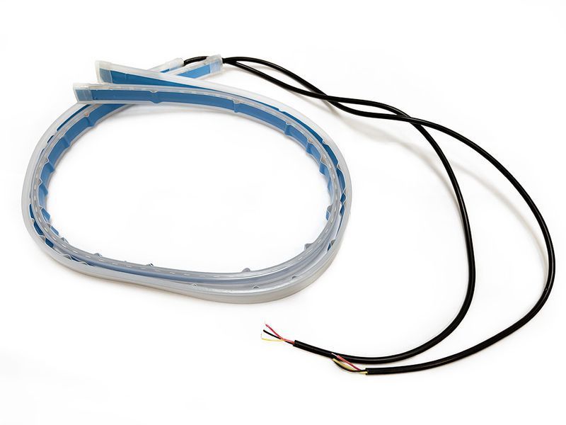Гибкие ходовые огни ультра тонкие 60 см с повторителем поворота 12V (2шт) DRL-999 94304 фото
