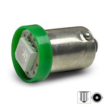 Світлодіодна автолампа Cristal BA9S 1 LED 5050SMD 12V Зелена 5558 фото