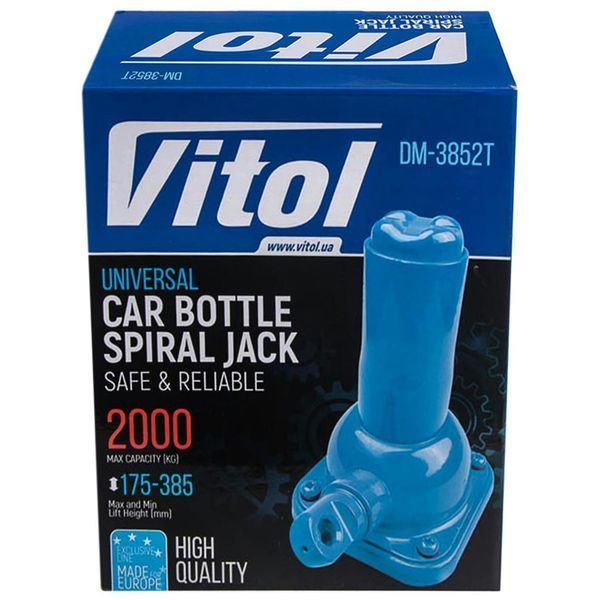 Домкрат механический телескоп Vitol 2т (180-385мм) DM-3852T/ST-107B 122756 фото