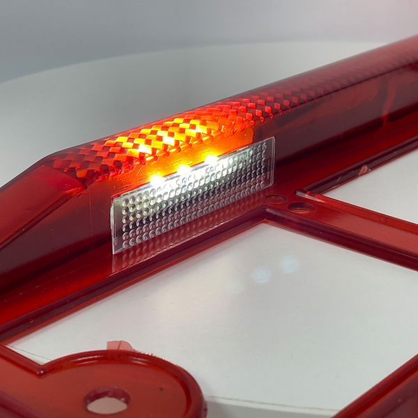 Рамка номер з підсвічуванням 12V Червона 122760 фото