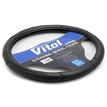 Чохол на кермо Vitol 16280B XХХXL шкірозамінник (50-52 см) 124421 фото
