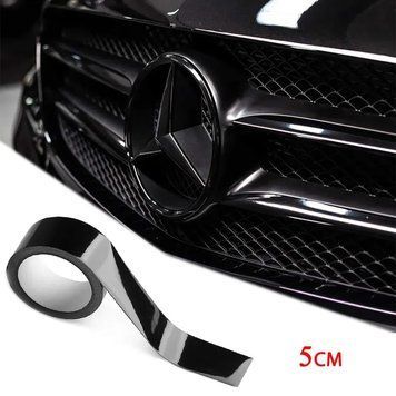 Пленка антихром Glossy Black глянцевая (ширина 5 см) - 10м 122363 фото