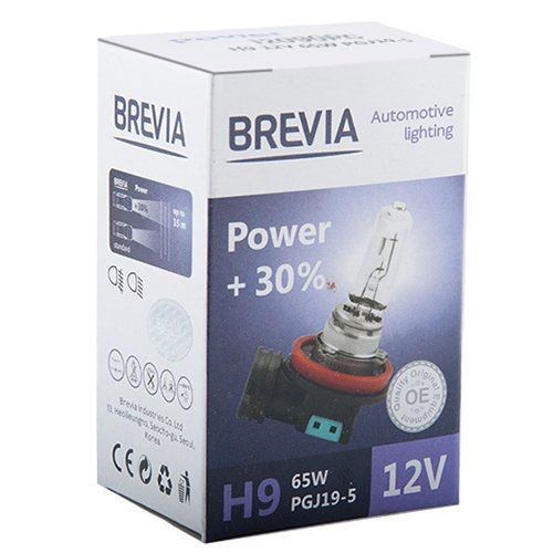 Автолампа Brevia Н9 12V 65W Power+30% (12090PC) 74728 фото