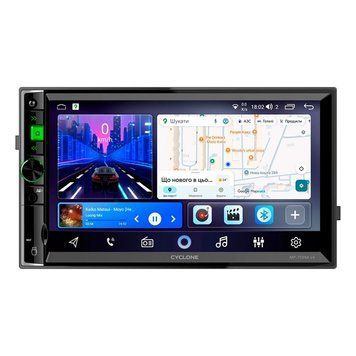 Автомагнітола Cyclone MP-7099A V4 7" QLED 4/64GB ASP 4G GPS 8CF CarPlay/Android Auto Android 13 124278 фото