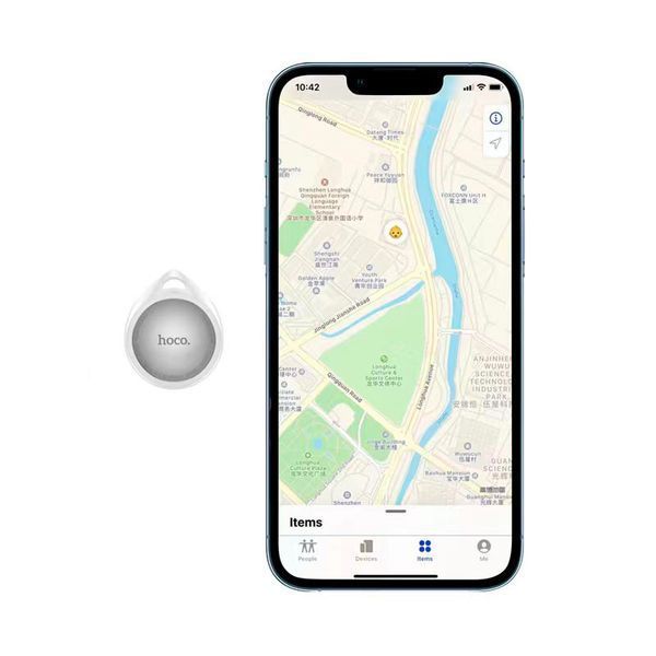 Пошуковий трекер Hoco DI29 Plus Water Droplet Shape Anti-Lost Tracker White 122509 фото