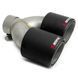 Насадка глушника Akrapovic 63-101 Y Right Подвійна (JB) carbon 123692 фото 1