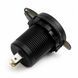 Врізний зарядний пристрій 1 USB + Type-C DC 12-24V (QC 3.0 + PD) Blue підсвічування (Вольтметр) 124338 фото 3