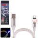 Кабель Voin Multicolor LED USB - MicroUSB 3А 1м магнитный Black (VC-1601M RB) 108624 фото 1