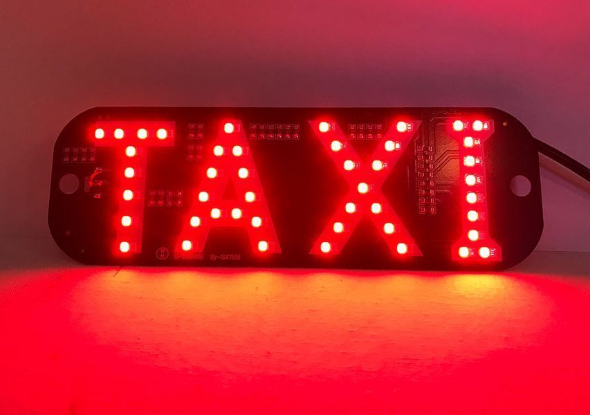 Підсвічування TAXI (2 кольори) з прикурювачем (190х60мм) 75247 фото