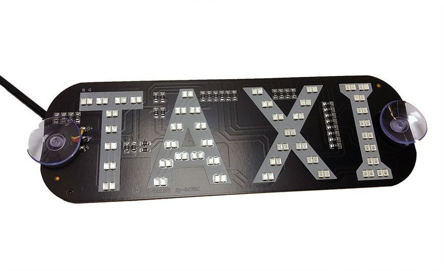 Підсвічування TAXI (2 кольори) з прикурювачем (190х60мм) 75247 фото
