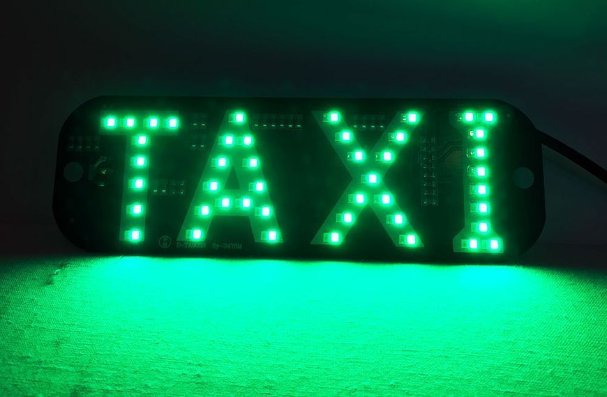 Підсвічування TAXI (2 кольори) з прикурювачем (190х60мм) 75247 фото