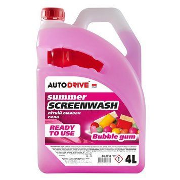 Омыватель стекла летний Auto Drive Summer Screen Wash Bubble Gum 4л. (с лейкой) 123962 фото
