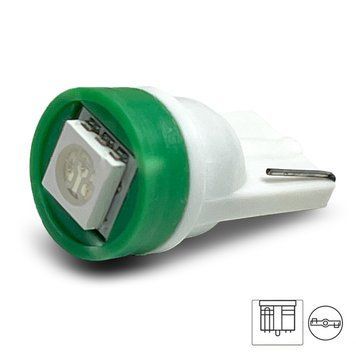 Світлодіодна автолампа Cristal T10 1 LED 5050SMD 12V Зелена 1007 фото