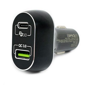 Автомобильное зарядное устройство Voin C-63202Q 1 USB QC3.0 + 1 Type-C PD (63W) 101527 фото