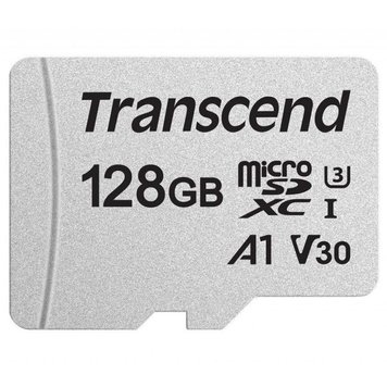 Карта пам'яті Transcend MicroSDXC 128Gb Class 10 + adapter (TS128GUSD300S-A) 94922 фото