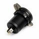 Врізний зарядний пристрій 2 USB + Type-C DC 12-24V (QC 3.1 + PD) Blue підсвічування 124337 фото 3