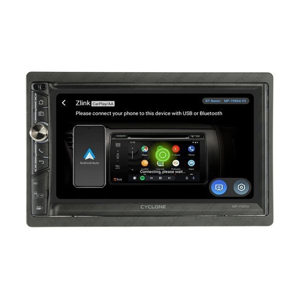 Автомагнітола Cyclone MP-7086A V4 7" IPS 2/64GB ASP 4G GPS 4CF CarPlay/Android Auto Android 10 124279 фото