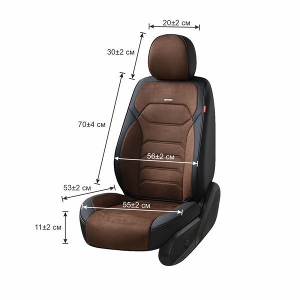 Авточехлы 5D - Elegant Verona 700143 Серый (алькантара + эко-кожа) 103375 фото