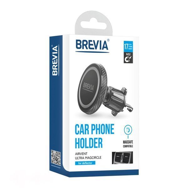 Автотримач Brevia AirVent Ultra MagCircle Magsafe (магнітний в обдування) 48010 122137 фото