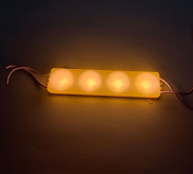 Модуль светодиодный 4 LED круглые желтый 101334 фото