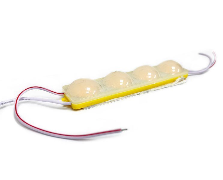 Модуль светодиодный 4 LED круглые желтый 101334 фото