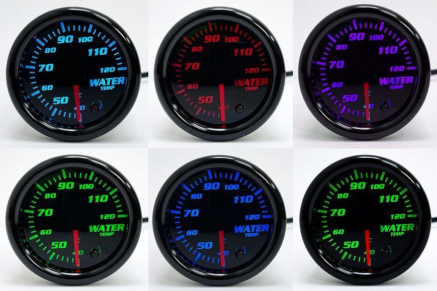 Температура води Ket Gauge 5202 RGB Black 52 мм 109678 фото