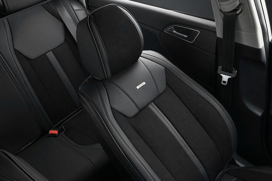 Авточехлы 5D - Elegant Portofino 700176 Черные (ледяной шёлк + эко-кожа) 124224 фото