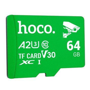 Карта пам'яті Hoco TF Ultra-High-Speed 64GB CL10 surveillance camera memory card Green 124327 фото