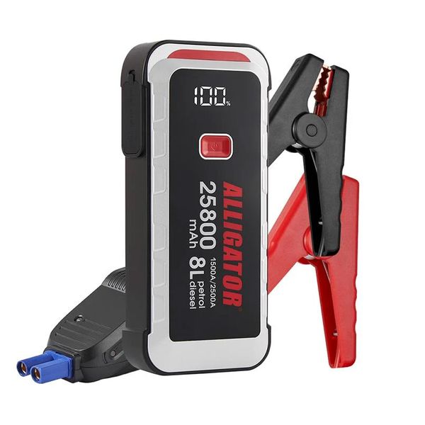 Пусковое устройство (бустер) для авто Alligator Jump Starter 2500А 25800mAh + Smart-клеммы 12В JS847 108242 фото