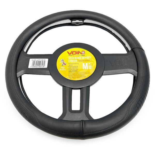 Чохол на кермо Voin VLOD-L2171 BK M шкіра (37-39см.) 109399 фото