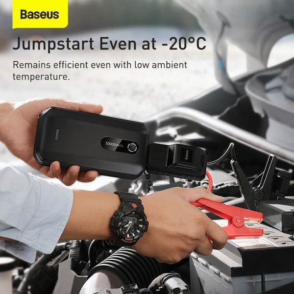 Пусковий пристрій (бустер) для авто Baseus Super Energy Air Car Jump Starter 10000mAh Black 103716 фото