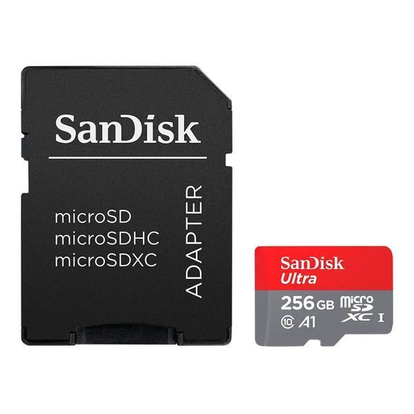 Карта пам'яті SanDisk 256GB microSDXC class 10 UHS-I Ultra + adapter (SDSQUAC-256G-GN6MA) 124325 фото