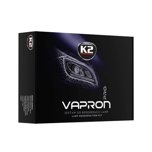 Набір для безконтактного хімічного полірування фар K2 Vapron Pro Lamp Regeneration Kit 600ml D7900 124426 фото
