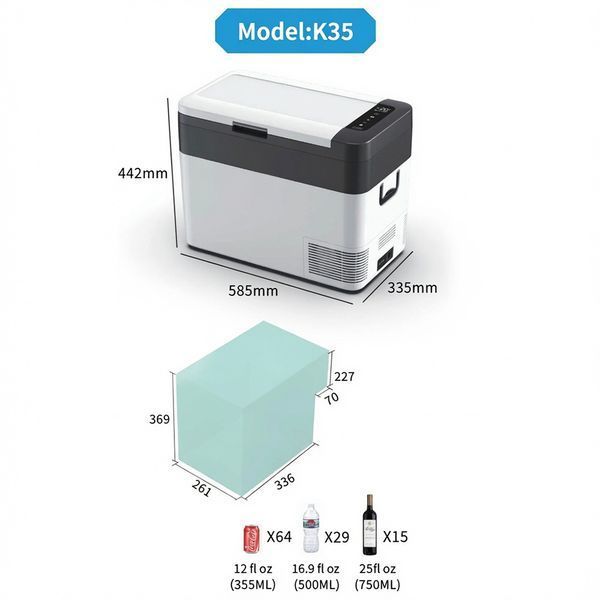 Автомобільний холодильник компресорний Alpicool K35 35л до -20&deg;C DC-AC 12-24-220V (K35LGP) 124159 фото